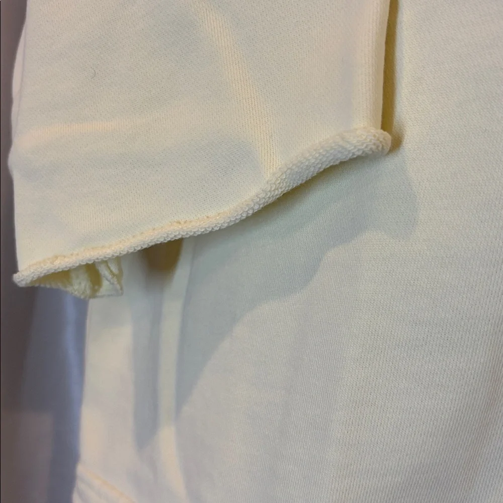 Nike Women’s Cream, butter yellow, Pullover Crop  Hoodie, size medium